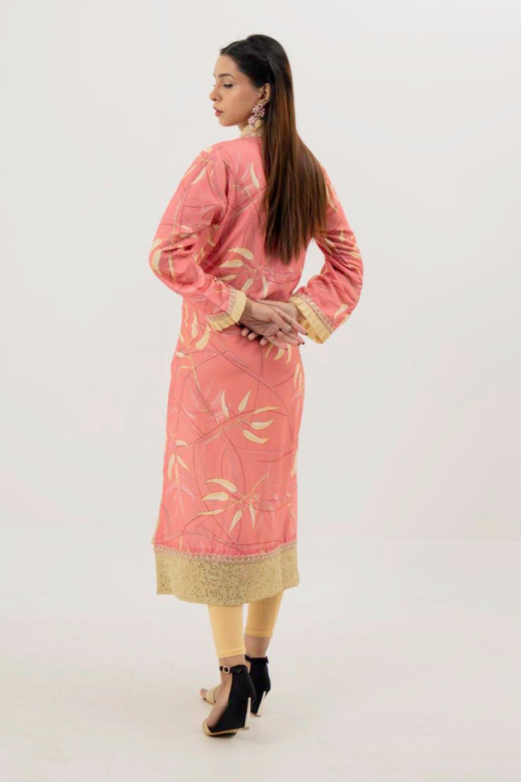 SILK SHAMOS ZARI PINK DRESS