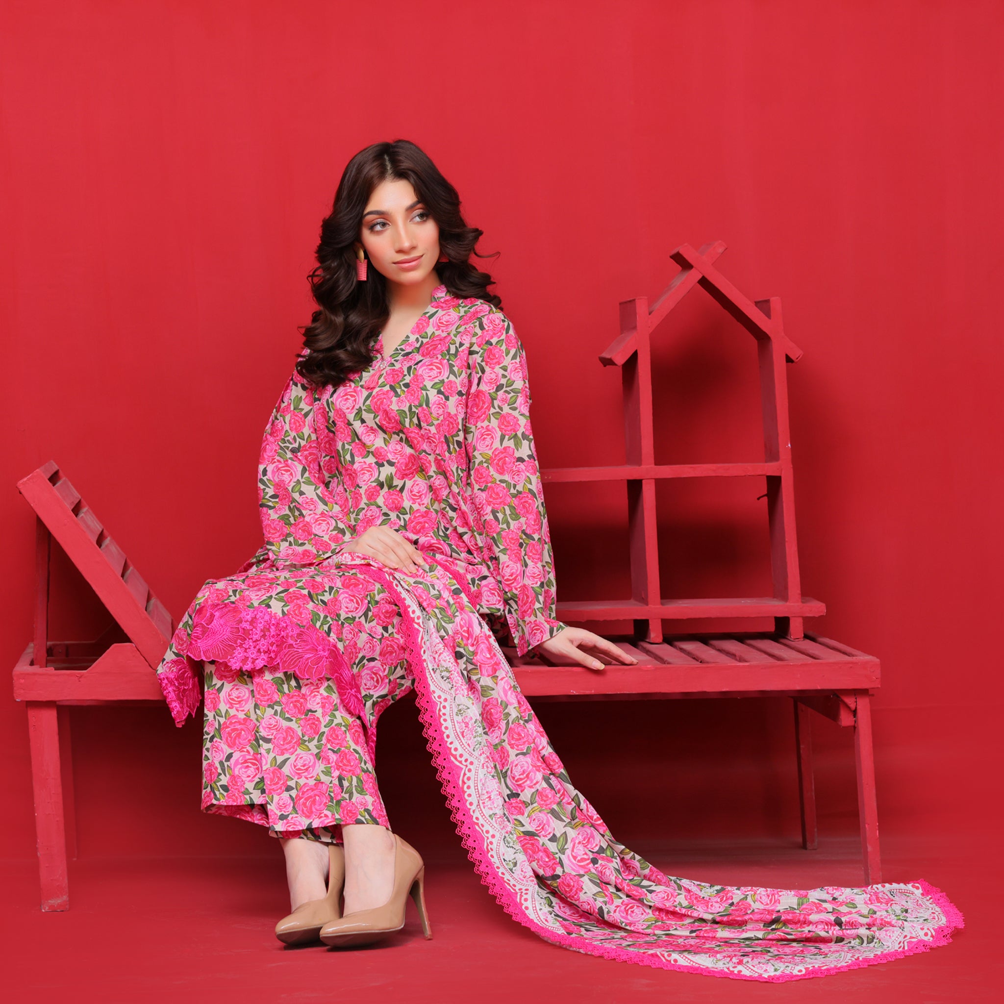 Bahaar-e-Gulab 3-Pcs Suit