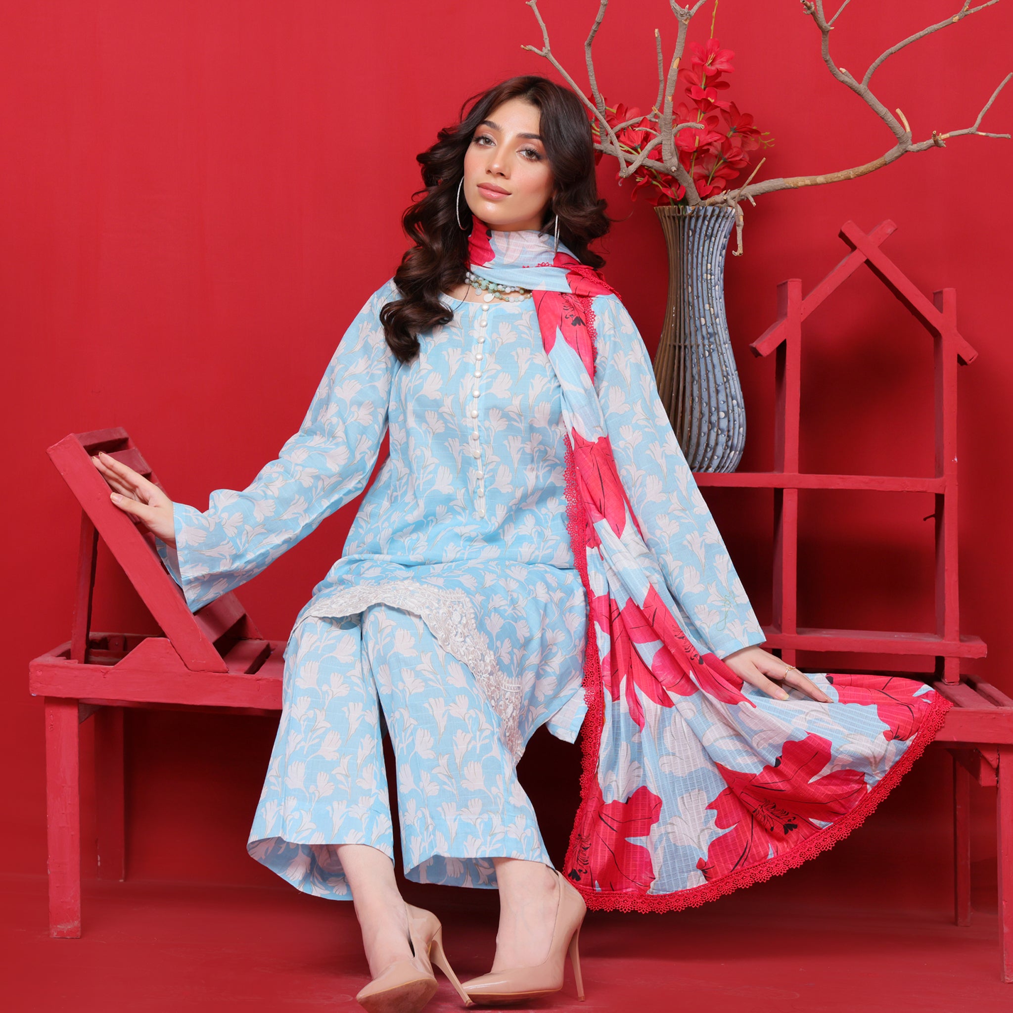 Azure Blossom 3 Pcs Set