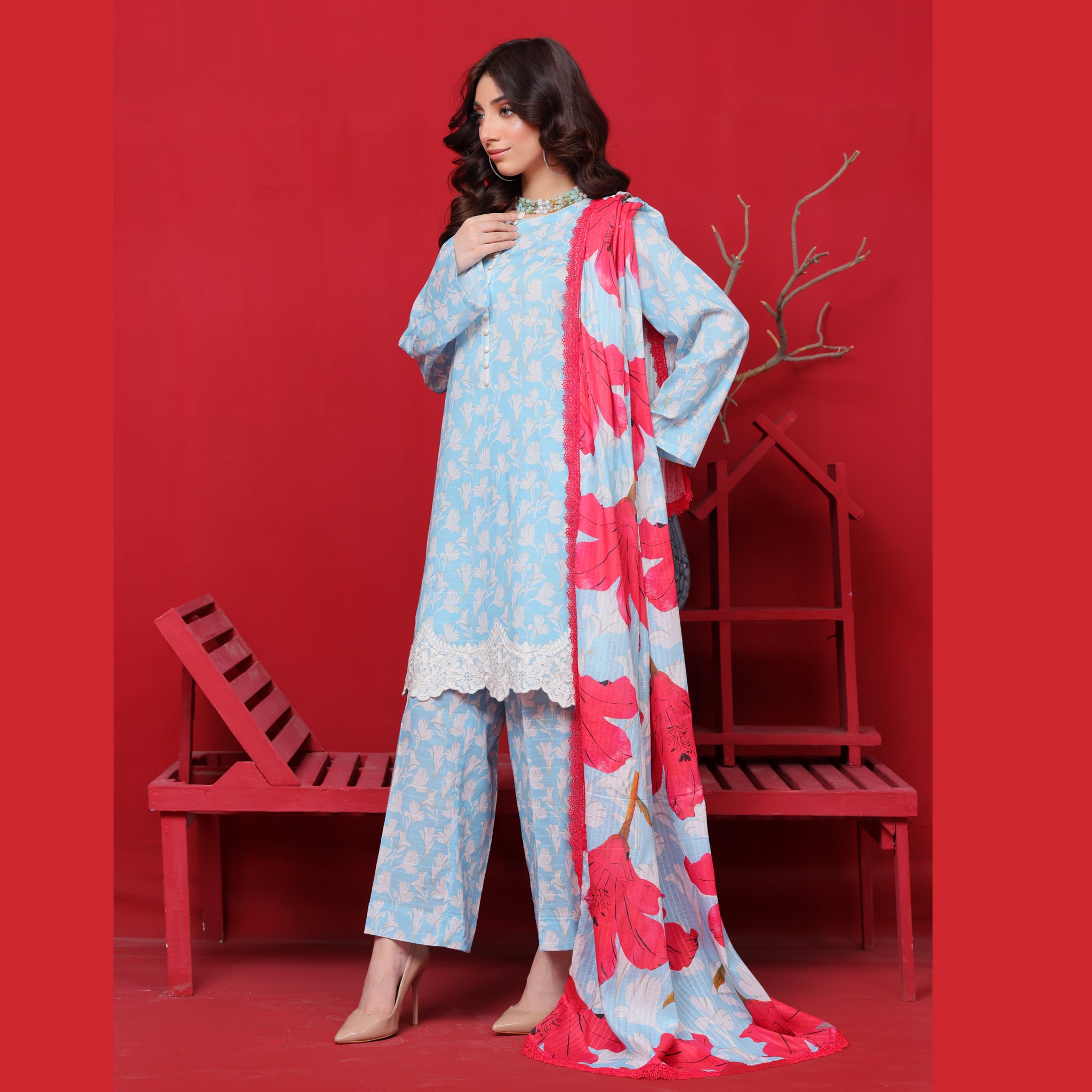 Azure Blossom 3 Pcs Set