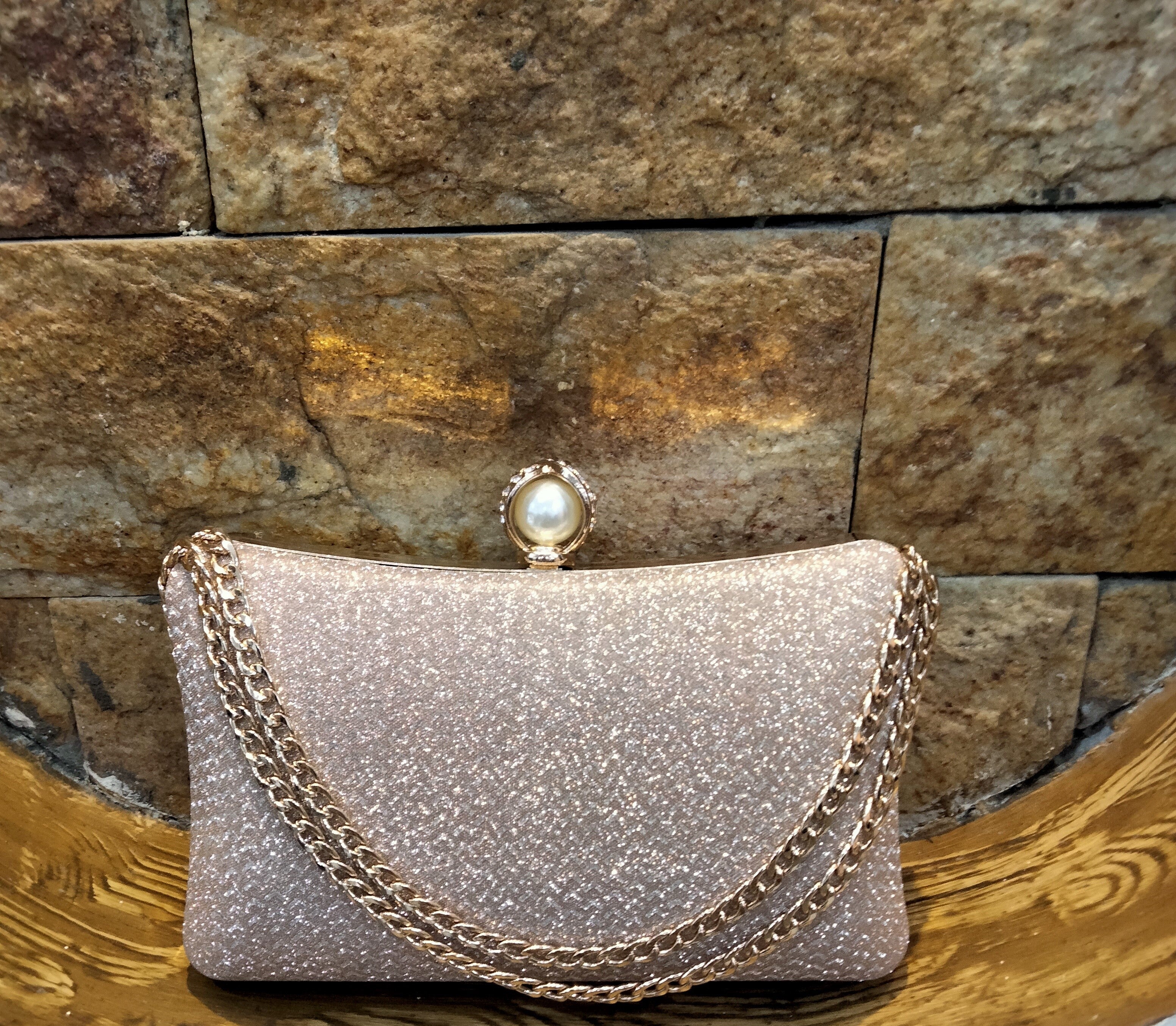 Gilded Pearl Clutch