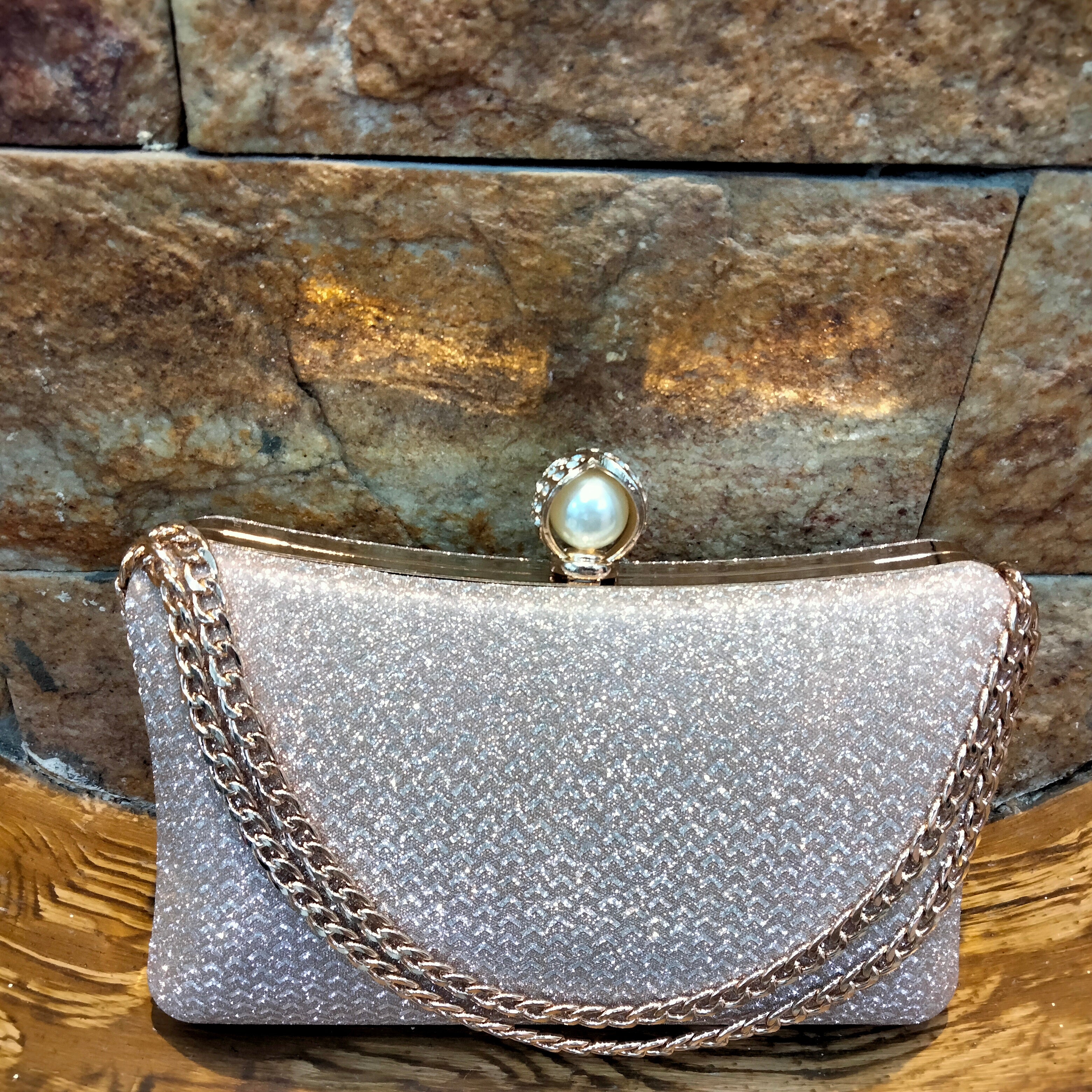 Gilded Pearl Clutch